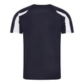 Marineblau-Schneeweiß - Back - Just Cool Herren Sport T-Shirt Cool Contrast