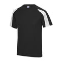 Schwarz-Schneeweiß - Front - Just Cool Herren Sport T-Shirt Cool Contrast