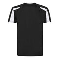Schwarz-Schneeweiß - Back - Just Cool Herren Sport T-Shirt Cool Contrast