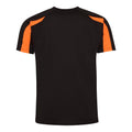 Schwarz-Orange - Back - Just Cool Herren Sport T-Shirt Cool Contrast