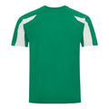 Kellygrün-Schneeweiß - Back - Just Cool Herren Sport T-Shirt Cool Contrast