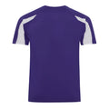 Violett-Schneeweiß - Back - Just Cool Herren Sport T-Shirt Cool Contrast
