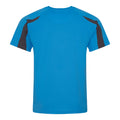 Saphirblau-Anthrazit - Back - Just Cool Herren Sport T-Shirt Cool Contrast