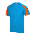 Kellygrün-Schneeweiß - Side - Just Cool Herren Sport T-Shirt Cool Contrast