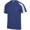 Royalblau-Schneeweiß - Side - Just Cool Herren Sport T-Shirt Cool Contrast