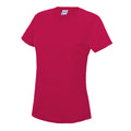 Hot Pink - Front - AWDis Just Cool Damen Sport T-Shirt unifarben