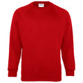 Rot - Front - Maddins Kinder Sweatshirt Coloursure, Rundhalsausschnitt (2 Stück-Packung)