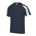 Marineblau-Schneeweiß - Front - Just Cool Kinder Sport T-Shirt Unisex