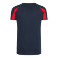 Marineblau-Feuerrot - Back - Just Cool Kinder Sport T-Shirt Unisex