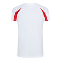 Schneeweiß-Feuerrot - Back - Just Cool Kinder Sport T-Shirt Unisex
