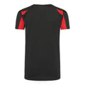 Schwarz-Feuerrot - Back - Just Cool Kinder Sport T-Shirt Unisex