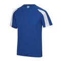 Königsblau-Schneeweiß - Front - Just Cool Kinder Sport T-Shirt Unisex