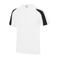 Schneeweiß-Schwarz - Front - Just Cool Kinder Sport T-Shirt Unisex