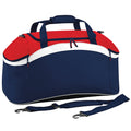 Marineblau-Rot-Weiß - Front - BagBase Teamwear Sport Reisetasche - Sporttasche, 54 Liter (2 Stück-Packung)