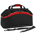 Schwarz-Rot-Weiß - Front - BagBase Teamwear Sport Reisetasche - Sporttasche, 54 Liter (2 Stück-Packung)