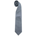 Grau - Front - Premier Herren Krawatte Colours, unifarben (2 Stück-Packung)
