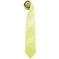 Limette - Front - Premier Herren Krawatte Colours, unifarben (2 Stück-Packung)