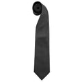 Schwarz - Front - Premier Herren Krawatte Colours, unifarben (2 Stück-Packung)