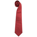 Rot - Front - Premier Herren Krawatte Colours, unifarben (2 Stück-Packung)
