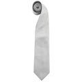 Silber - Front - Premier Herren Krawatte Colours, unifarben (2 Stück-Packung)