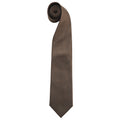 Braun - Front - Premier Herren Krawatte Colours, unifarben (2 Stück-Packung)