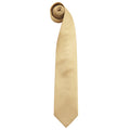 Gold - Front - Premier Herren Krawatte Colours, unifarben (2 Stück-Packung)