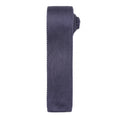 Stahl - Front - Premier Herren Krawatte mit Strick Muster (2 Stück-Packung)