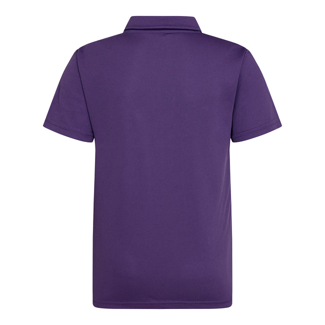 Violett - Back - AWDis Just Cool Kinder Sport Polo Shirt