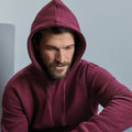 Burgunderrot meliert - Lifestyle - Russell - "Authentic" Sweatshirt mit Kapuze für Herren-Damen Unisex