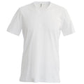 Weiß - Front - Kariban Herren T-Shirt Slim Fit V-Ausschnitt