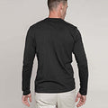 Grau - Back - Kariban Herren Slim Fit T-Shirt mit Rundhalsausschnitt, Langarm