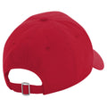 Rot - Back - Beechfield Authentic 5-Panel Kappe