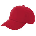 Rot - Side - Beechfield Authentic 5-Panel Kappe