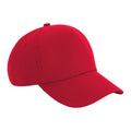 Rot - Front - Beechfield Authentic 5-Panel Kappe