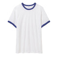 Weiß-Königsblau - Front - Alternative Apparel Herren Ringer-T-Shirt 50-50 Vintage