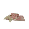 Rot-Creme - Front - A&R Towels Hamamzz Peshtemal Traditionell Gewebtes Handtuch