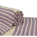 Violett-Creme - Back - A&R Towels Hamamzz Peshtemal Traditionell Gewebtes Handtuch