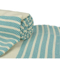 Petrol-Creme - Back - A&R Towels Hamamzz Peshtemal Traditionell Gewebtes Handtuch