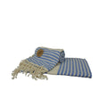 Blau-Creme - Front - A&R Towels Hamamzz Peshtemal Traditionell Gewebtes Handtuch