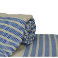 Blau-Creme - Back - A&R Towels Hamamzz Peshtemal Traditionell Gewebtes Handtuch