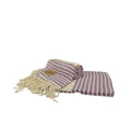 Violett-Creme - Front - A&R Towels Hamamzz Peshtemal Traditionell Gewebtes Handtuch