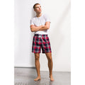 Rot-Marineblau - Side - Skinni Fit - Lounge-Shorts für Herren