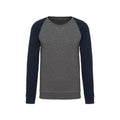Grau meliert-Marineblau - Front - Kariban - Sweatshirt Baumwolle aus biologischem Anbau für Herren