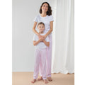Weiß-Pink-Weiß-Streifen - Front - Towel City Kinderpyjama Lang