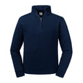 Marineblau - Front - Russell - "Authentic" Sweatshirt mit kurzem Reißverschluss für Herren