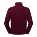 Burgunder - Back - Russell - "Authentic" Sweatshirt mit kurzem Reißverschluss für Herren