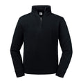 Schwarz - Front - Russell - "Authentic" Sweatshirt mit kurzem Reißverschluss für Herren