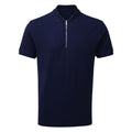 Marineblau - Front - Asquith & Fox - Poloshirt, Mit Reißverschluss für Herren