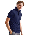 Marineblau - Back - Asquith & Fox - Poloshirt, Baumwolle aus biologischem Anbau für Herren