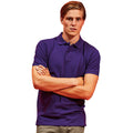 Violett - Back - Asquith & Fox - Poloshirt, Baumwolle aus biologischem Anbau für Herren